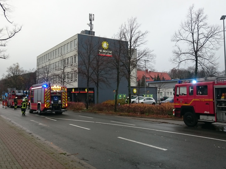 Die Hildesheimer Straße musste während des Einsatzes gesperrt werden. Foto: Feuerwehr Goslar