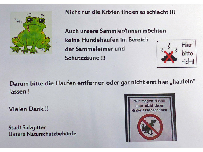 Die Stadt Salzgitter und die Helfer der Krötenwanderung bitten um Rücksichtnahme. Foto: Stadt Salzgitter