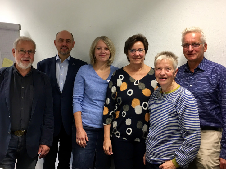 Von links: Hilmar Nagel, Reinhard Gerndt, Andrea Reinhardt-Ziola, Nicola Pöckler, Christiane Wagner-Judith und Holger Barkhau. Foto: Bündnis 90/Die Grünen