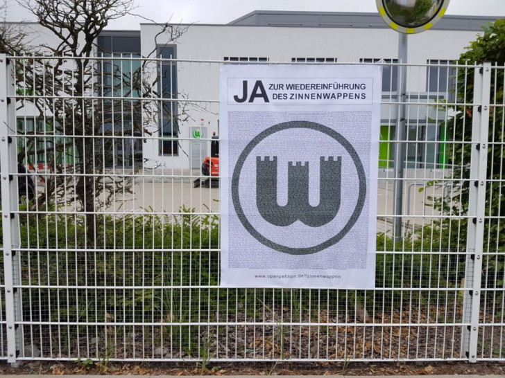 Die Fans plädieren für die Wiedereinführung des Zinnenwappens. Foto: Faninitiative FasZINNation Wolfsburg
