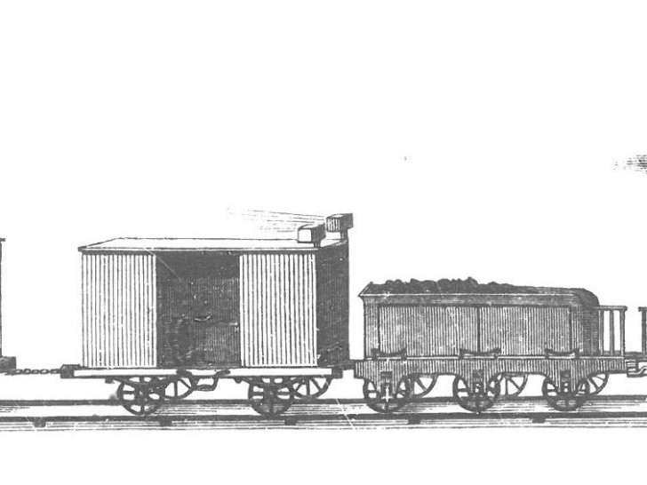 Braunschweigische Eisenbahn 1853. Foto: Niedersächsisches Landesarchiv