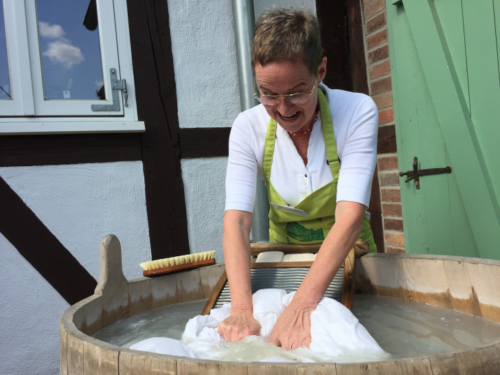 Sonderausstellung "Wäschewaschen" im Gärtnermuseum. Foto: Anke Donner