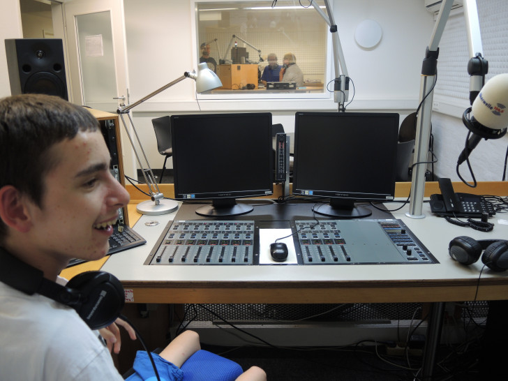 Timo Larf im Studio. Foto: Frank Rogalski