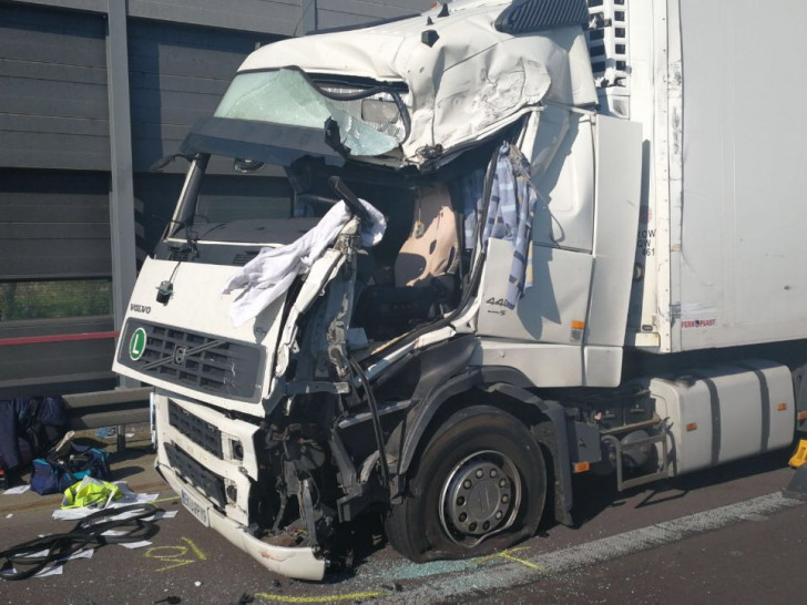 So sah der Lastwagen des Unfallfahrers aus. Foto: aktuell24 (dc)