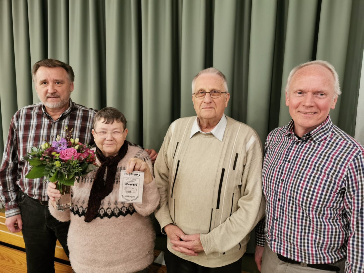 v.l.n.r.: Detlef Hübner, Hannelore Prüße, Günter Prüße und Bernd Oehlmann. 