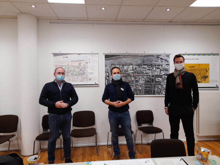 Sanierungsbeirat Handwerkerviertel 2020, v.l.n.r.: Frank Klarhöfer, Jan Minck und Marius Dehm.