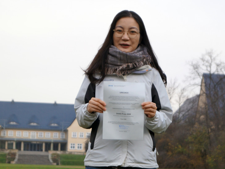 Yunyu Chen wurde mit dem DAAD-Preis ausgezeichnet.