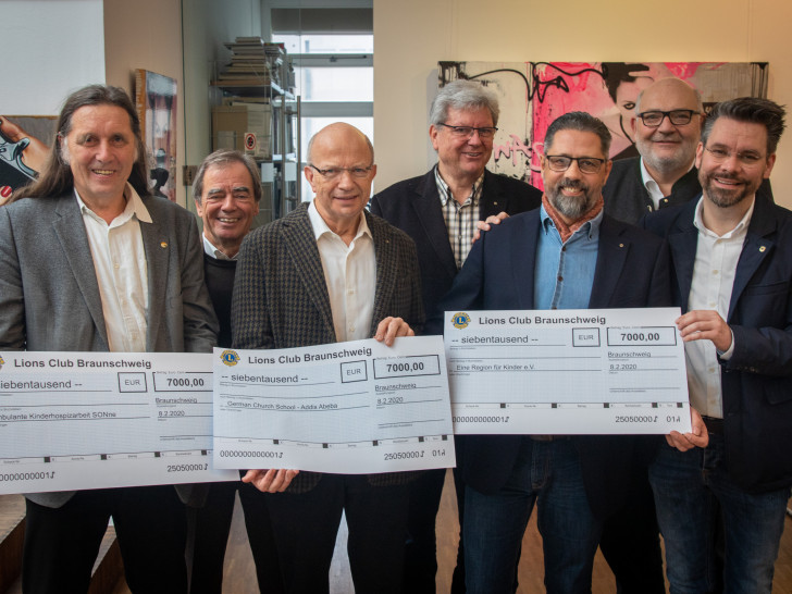 Von links: Ulrich Kreutzberg, Dr. Erhard Kellner, Dr. Joachim Schuster, Dr. Henning Griesmüller, Detlef Ohlms, Olaf Jaeschke, Florian Battermann