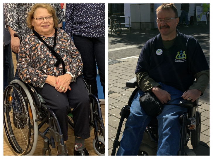Sabine Hössel (links) und Detlef Huhnholt vom Behindertenbeirat Wolfsburg.