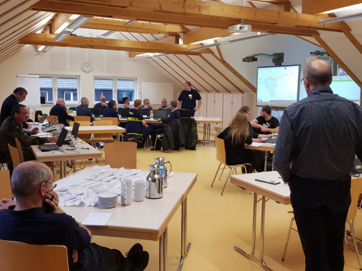 Der Übungsraum in der Feuerwehrtechnischen zentrale in Schladen. 