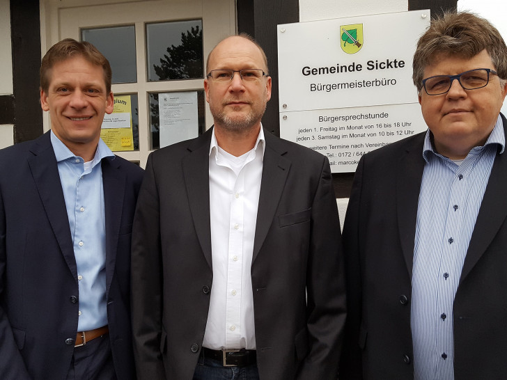 Kai Jacobs, Fraktionsvorsitzender CDU/FDP-Gruppe, Ingo Geisler und Matthias Otte, FDP (v. li.).