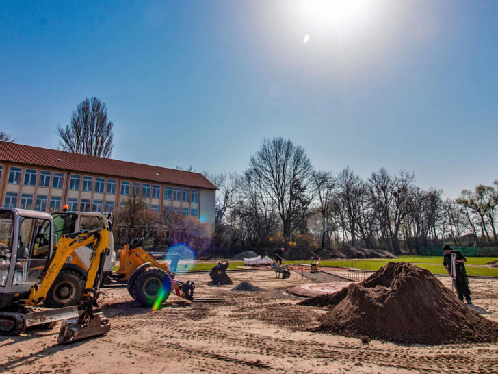 Baustelle Lindenberg: Hier entsteht derzeit eine bundesligataugliche Baseball-Anlage.