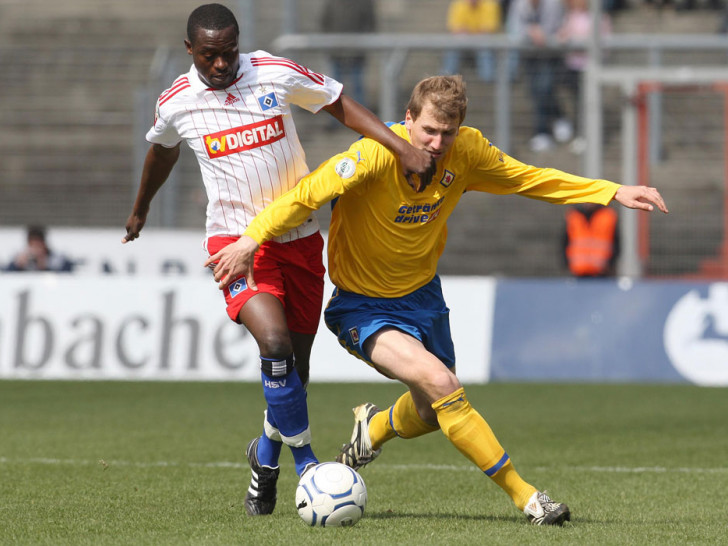 Fabian Bröcker bei einem seiner vier Einsätze für die Löwen, hier gegen seinen Ex-Verein. 