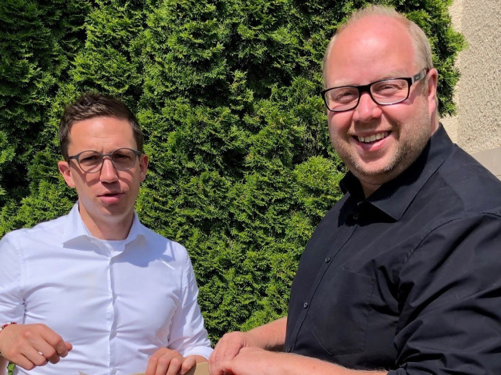 Falko Mohrs (links) und Jörn Domeier äußern sich zu den geplanten Straßenbauprojekten im Landkreis Helmstedt.