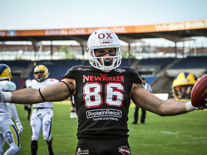 Tight End und Wide Receiver Nicolai Schumann kam 2018 von den Rebels aus seiner Heimatstadt Berlin. 