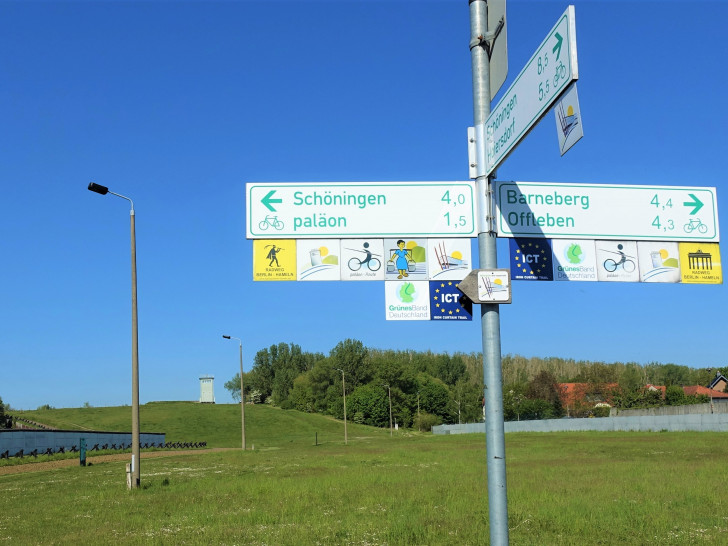 Die ausgeschilderten Radrouten.