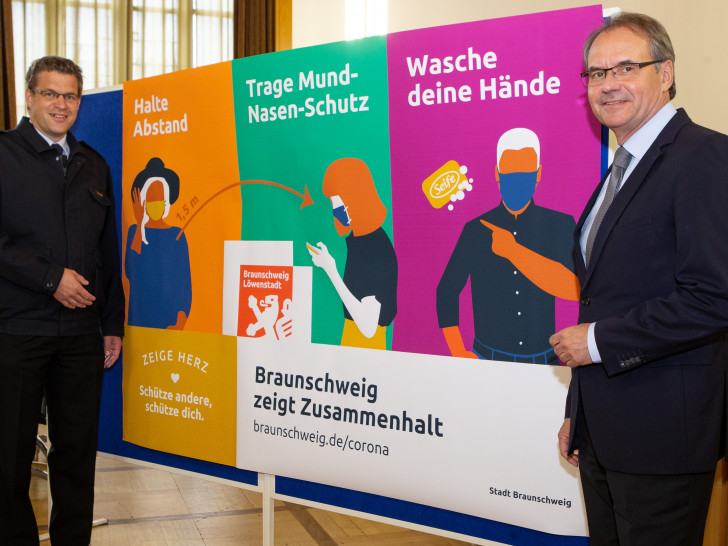 Torge Malchau und Oberbürgermeister Ulrich Markurth stellen die Kampagne vor.