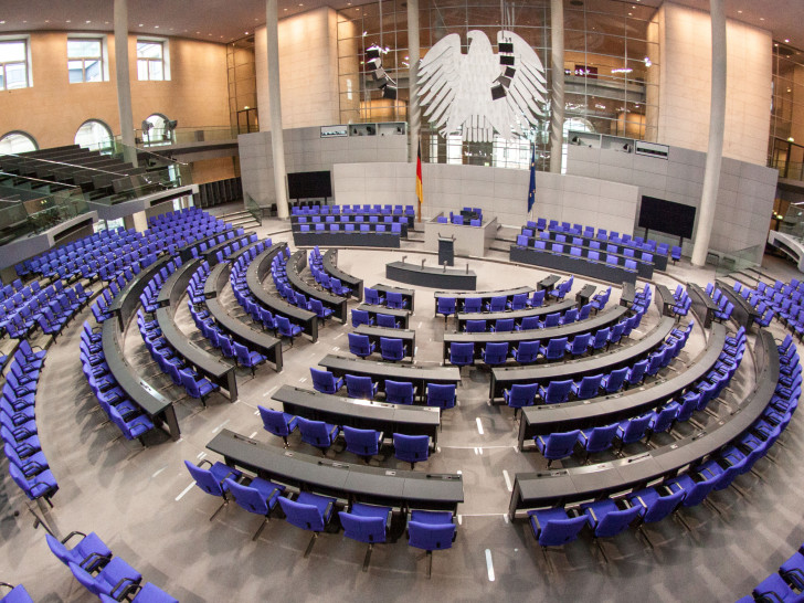Der Plenarsaal im Bundestag. (Symbolbild)