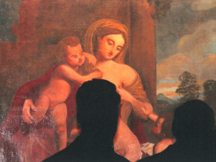 Das Gemälde "Frau mit zwei Kindern" wurde am Wochenende aus einem Goslarer Hotel gestohlen,
