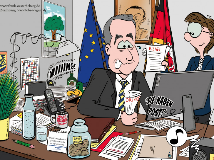 Mit der Comic-Reihe "Aus dem Leben eines Vizepräsidenten" stellt Frank Oesterhelweg seine Arbeit im Landtag vor. 