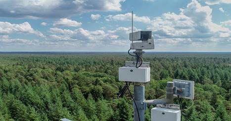  Eine der 20 an Funkmasten installierten Kameras des Automatischen Waldbrandfrüherkennungssytsems (AWFS). 