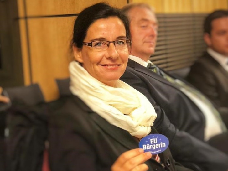 Veronika Koch im Europaausschuss des Niedersächsischen Landtages 2019.
