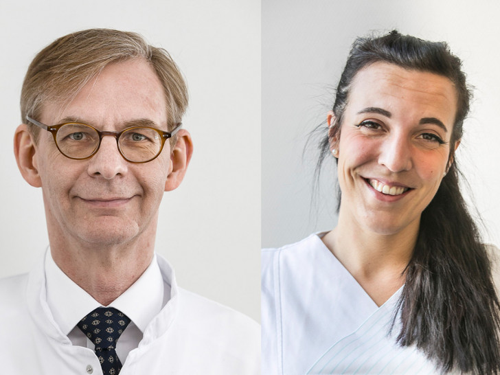 PD Dr. Matthias Görnig, Chefarzt der Geriatrie, und Janina Kitzmann, Pflegefachfrau in der Geriatrie, beantworten Ihre Fragen.