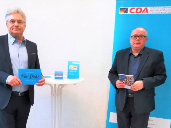 Die CDA-Politiker Herbert Theissen (links) und Andreas Meißler fordern Maßnahmen gegen die Inflation.