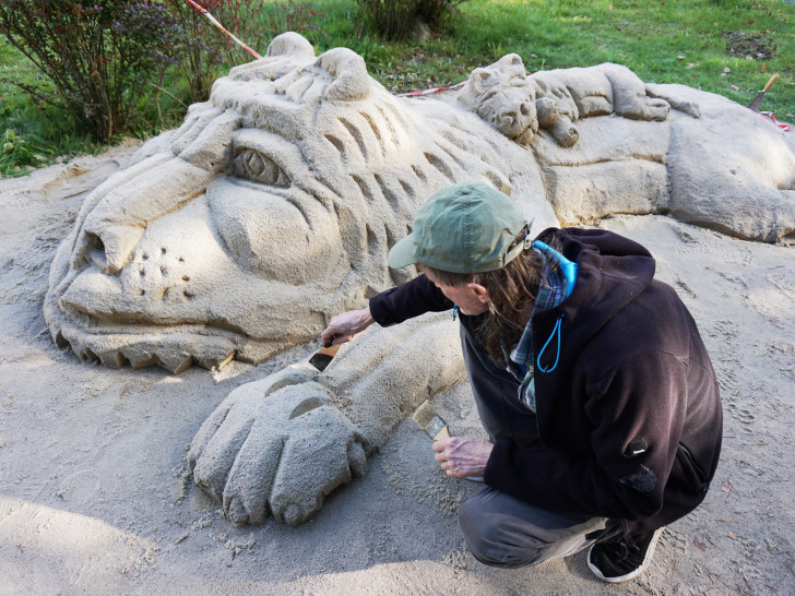 Die Sandkunst ist voraussichtlich bis zum Wochenende zu bestaunen.