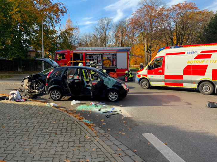 Die Unfallszene an der Kreuzung Reiseckenweg - Bleicheweg.