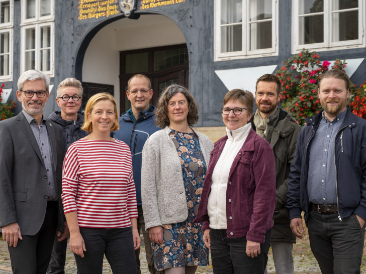 die neugewählte Fraktion der Grünen im Rat der Stadt Wolfenbüttel. Von links: Stefan Brix, Ulrike Krause, Beate Zgonc, Henning Kramer, Ghalia El Boustami, Elke Schmidt, Sascha Poser, Leo Pröttel