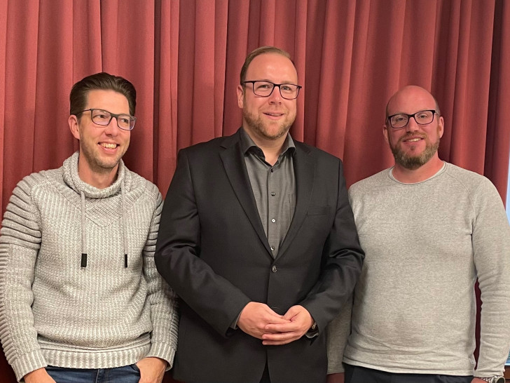 Der neue Fraktionsvorstand der SPD-Gemeinderatsfraktion (v.l.): Marc Samel (stv. Vorsitzender), Julian Märtens (Vorsitzender), Nils Beckmann (stv. Vorsitzender).
