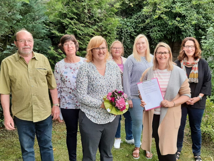 Die Vereinsgründung am 16. Juli: Manfred Hartwig, Susanne Bäsecke, Mandy Schimmeyer, Renate Hartwig, Lena Bäsecke, Susanne Schneider und Stefanie Westphal (v. li.).