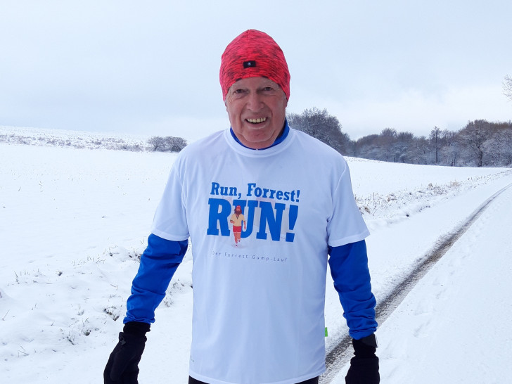 Peter Müller beim Lauf zu den Lengder Teichen.