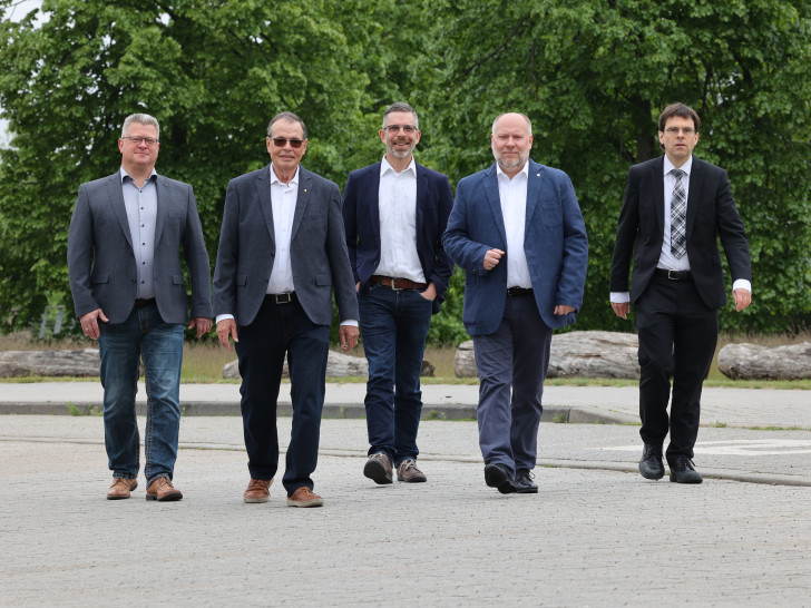 Die fünf erstplatzierten für die Ortsratsliste: Frank Wöhler, Henning Ernst, Olaf Koch, André-G. Schlichting und Michael Paech.