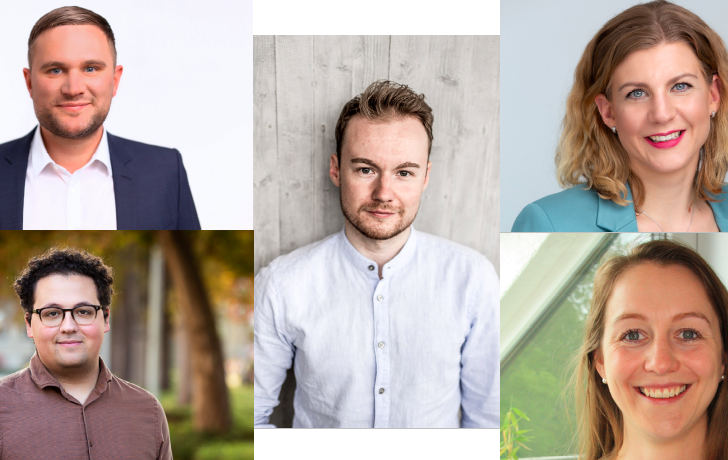 Sophie Ramdor, Christoph Ponto, Ann-Marie Klaas und Ronald Matar vertreten gemeinsam mit Maximilian Pohler die jungen Interessen im neuen CDU-Landesvorstand. 