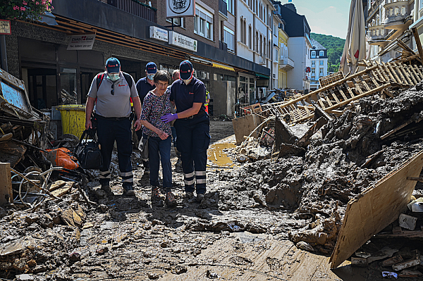Einsatz im Katastrophengebiet.