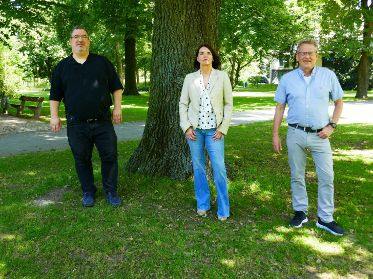 Die Spitzenkandidaten in den drei Wahlbereichen Dr. Dirk Ullmann, Martina Kracht und Dr. Ralf Zornemann
