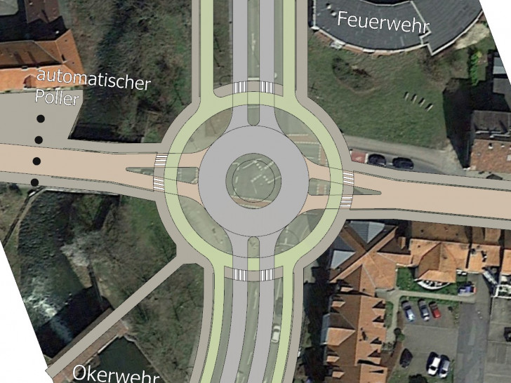 Vorschlag der Grünen für den Umbau der Kreuzung Dr.-Heinrich-Jasper-Straße / Jägerstraße.