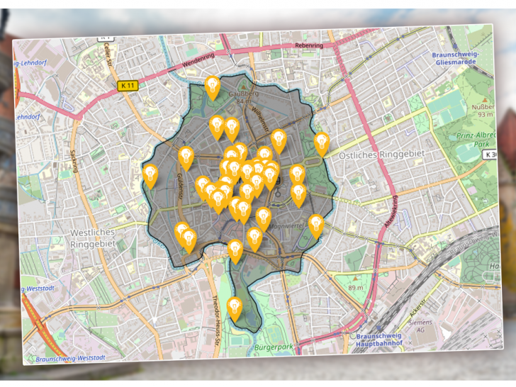 In der Wikimap können Interessierte ihre Anregungen zur Entwicklung der Braunschweiger Innenstadt einer von sechs Kategorien zuordnen und direkt auf der Innenstadtkarte verorten. 