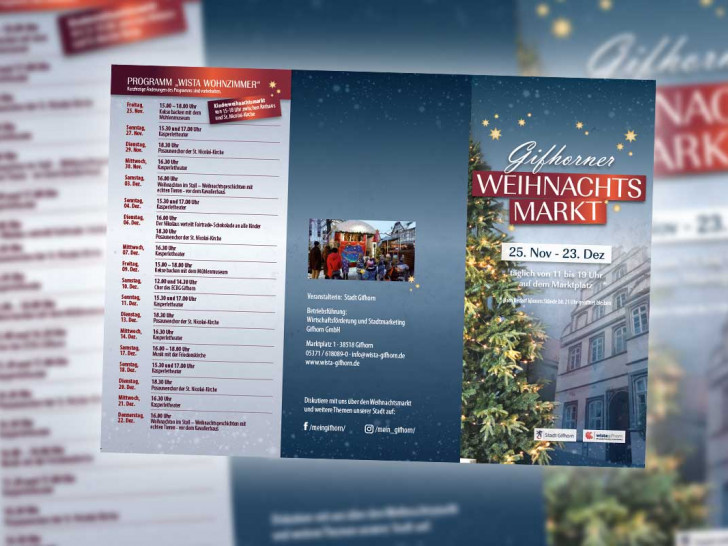 Das Programmheft des Gifhorner Weihnachtsmarktes wurde veröffentlicht.