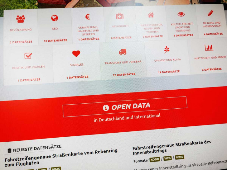 Über das neue Portal kann jeder auf die Daten zugreifen. (Bildschirmfoto)