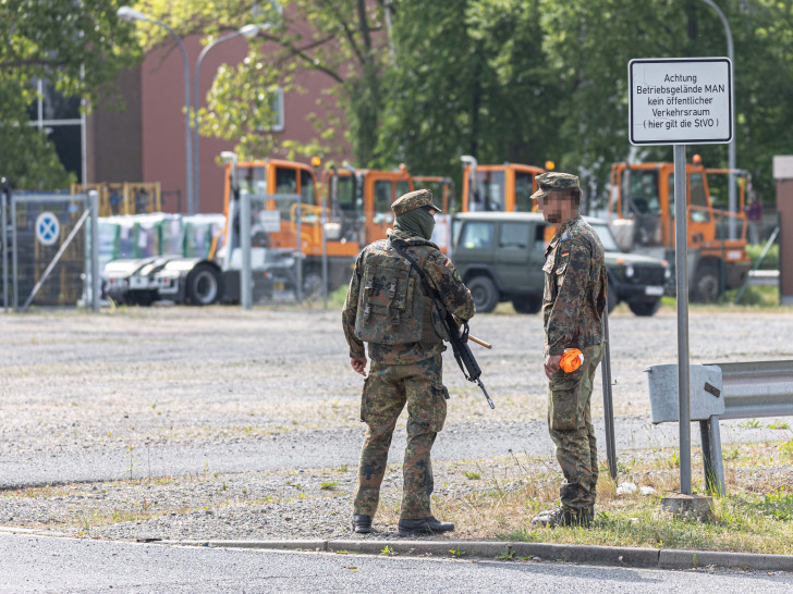 Auf dem Gelände von MAN fand am Wochenende eine Übung der Bundeswehr statt.