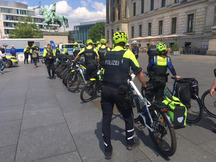 Die Fahrradstaffel der Polizei. (Archiv)