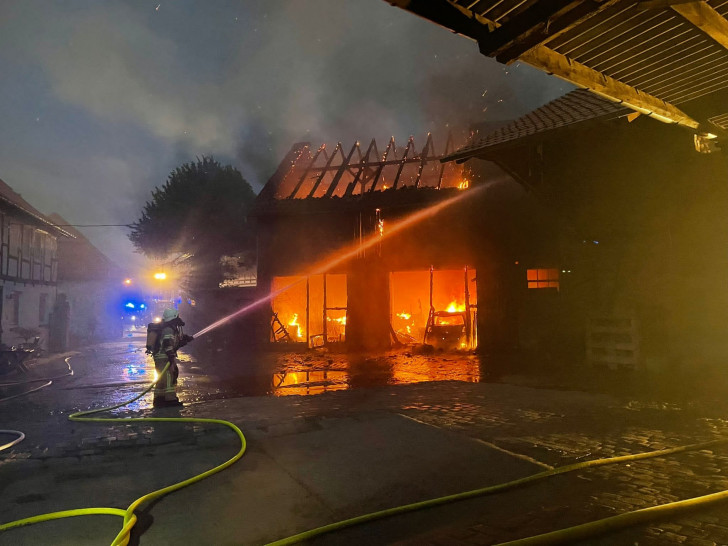 Am Donnerstagabend brannte eine Scheune in Lauingen.
