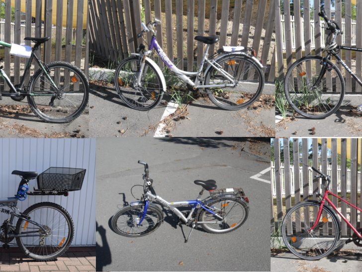 Die Polizei sucht nach den Eigentümern von sechs Fahrrädern.