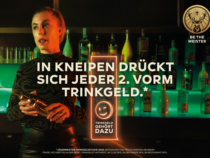 Mit einer Trinkgeld-Kampagne will Jägermeister die Kunden wachrütteln.