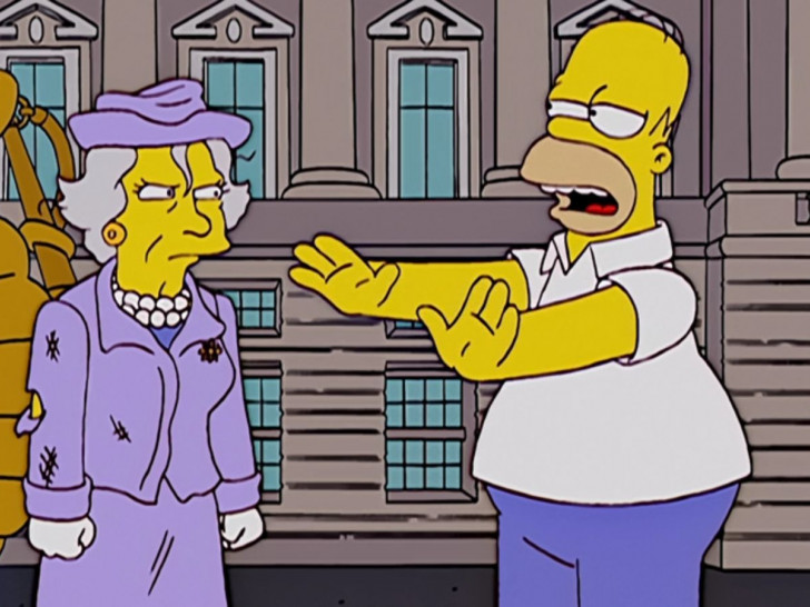 Seit dem Tod der Queen kursieren im Internet Videos, die zeigen sollen, dass in der Serie "Simpsons" das Todesdatum der Monarchin vorhergesagt wurde. Ein Faktencheck widerlegt nun diese Theorie. (Bild: 20th Century Fox / Disney+)
