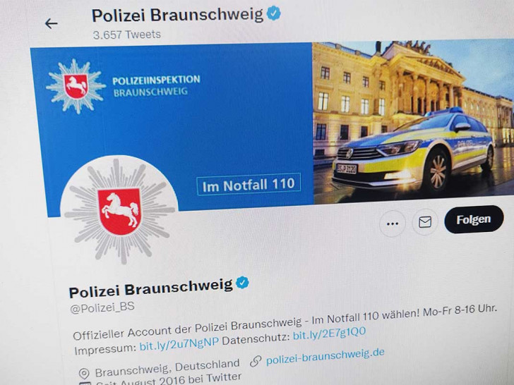 Der Twitter-Kanal der Polizei Braunschweig.