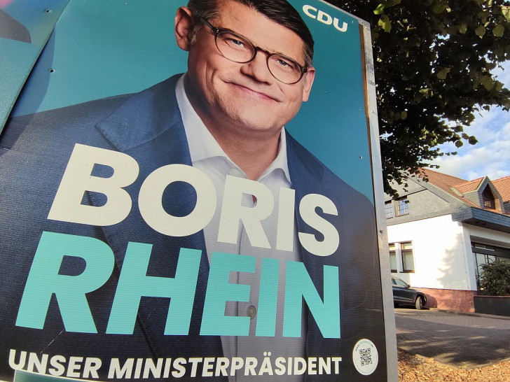 CDU-Wahlplakat zur Landtagswahl in Hessen 2023